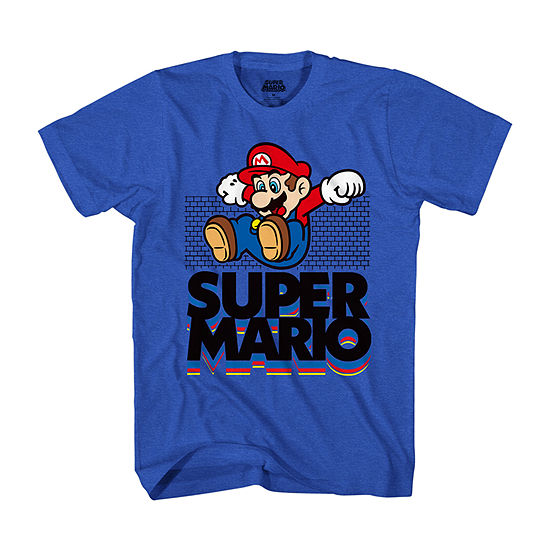 Big and Tall Mens Crew Neck Short Sleeve Regular Fit Super Mario ...