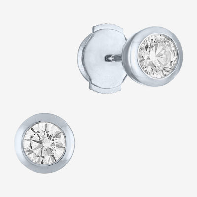 Diamond Addiction (G-H / Si2-I1) 1 CT. T.W. Lab Grown White 14K Gold 7mm Round Stud Earrings