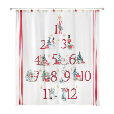 Avanti Holiday Countdown Shower Curtain