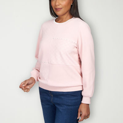 Alfred Dunner Classics Womens Crew Neck Long Sleeve Sweatshirt - JCPenney
