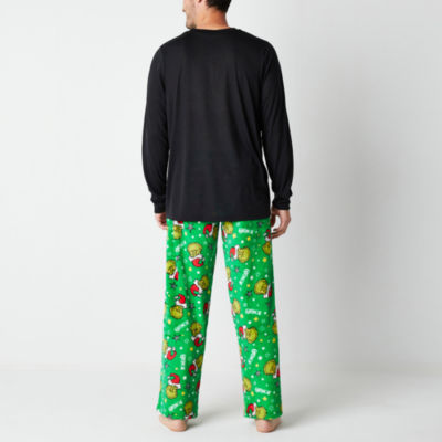 DR. SEUSS Family Mens Grinch Dr. Seuss Crew Neck Long Sleeve 2-pc. Pant  Pajama Set