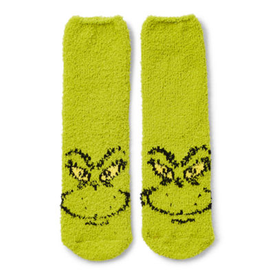 Big Kid Unisex Grinch Dr. Seuss 1 Pair Slipper Socks