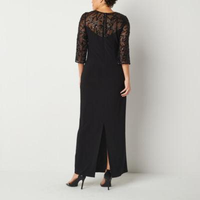 Maya brooke short 2025 sleeve embroidered evening gown