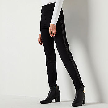 Liz Claiborne-Plus Slim Fit Wide Leg Trouser, Color: Black - JCPenney