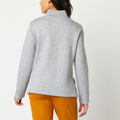 St. John's Bay Womens Tall Long Sleeve Mock Neck Top