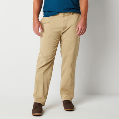 mutual weave Mens Big and Tall Relaxed Fit Flat Front Pant