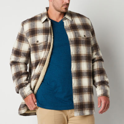 Big and tall hot sale flannel shirt jacket