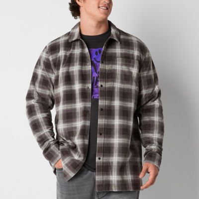 Big and tall on sale flannel shirt jacket