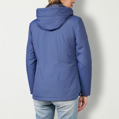Free country woven hooded water resistant heavyweight puffer jacket sales