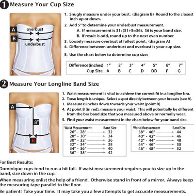 Dominique Womens Extra Firm Support Longline Strapless Bra 7777