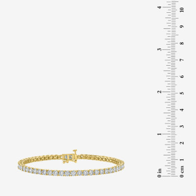 (G-H / Si2-I1) Womens 1 CT. T.W. Lab Grown White Diamond Sterling Silver 7.25 Inch Tennis Bracelet