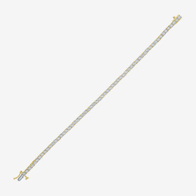 (G-H / Si2-I1) Womens 1 CT. T.W. Lab Grown White Diamond Sterling Silver 7.25 Inch Tennis Bracelet