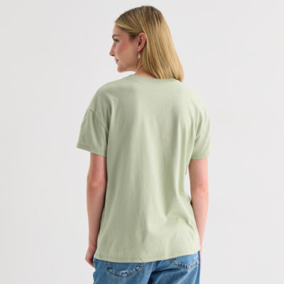 Womens Juniors Crew Neck Short Sleeve Regular Fit Princess & The Frog Graphic T-Shirt