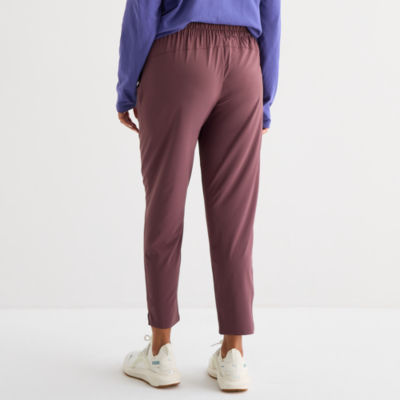 Xersion Womens FeatherLite Woven Mid Rise Tapered Pull-On Pants