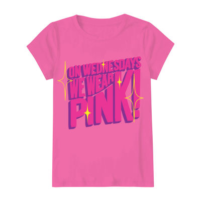 Big Kid Girls Crew Neck Short Sleeve Regular Fit Mean Girls Graphic T-Shirt