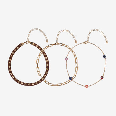 Arizona Gold Tone Womens Evil Eye 12 Inch Choker Necklace