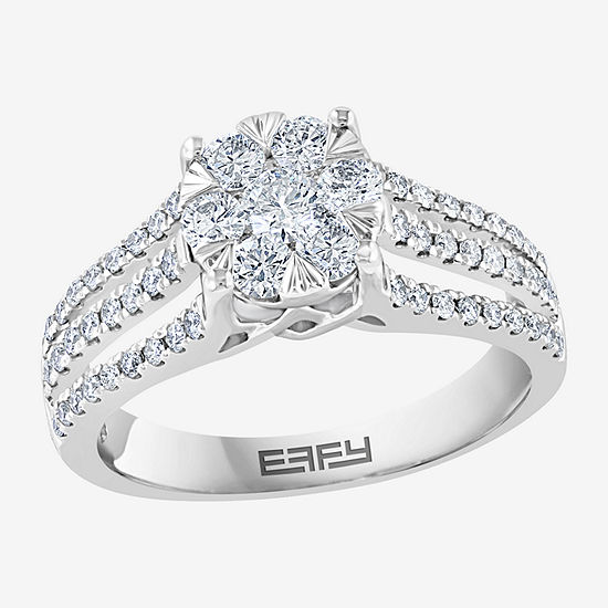 LIMITED QUANTITIES! Effy Final Call Womens 7/8 CT. T.W. Genuine White Diamond 14K Gold Cocktail Ring