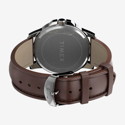 Timex Mens Brown Leather Strap Watch Tw2v20900ji