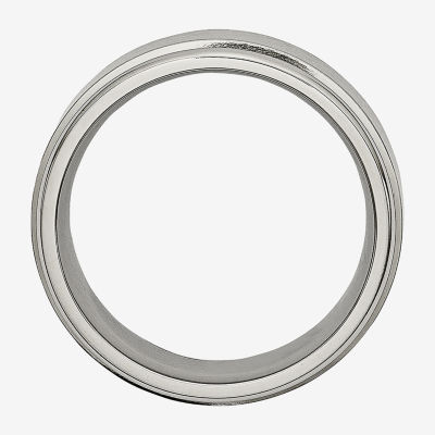 Mens 8mm Titanium Wedding Band