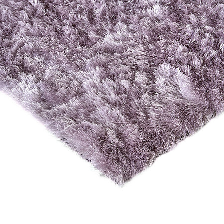 Weave And Wander Freya Solid Shag Indoor Rectangle Accent Rug, One Size, Purple