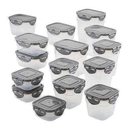 Rachael Ray Food Storage 30-pc. Food Container, One Size, Gray