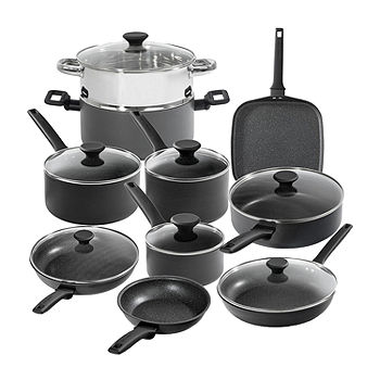 17 Pieces Pots and Pans Set, Nonstick Detachable Handle Cookware