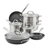 KMTS57042, Miele, Fiskars All Steel starter pan set (4 pieces) -  stainless-steel cookware with a matte brushed finish exclusively for Miele.