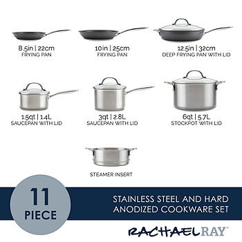 Rachael Ray Create Delicious Hard Anodized 11-Pc. Cookware Set - JCPenney