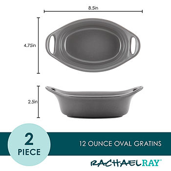 Oval Au Gratin Baking Dishes for Oven Safe and Microwave Cooking and B -  Jolinne