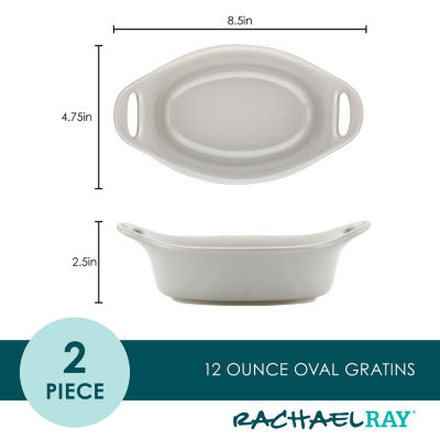 Rachael Ray Ceramic Oval 2-pc. Au Gratin Dish