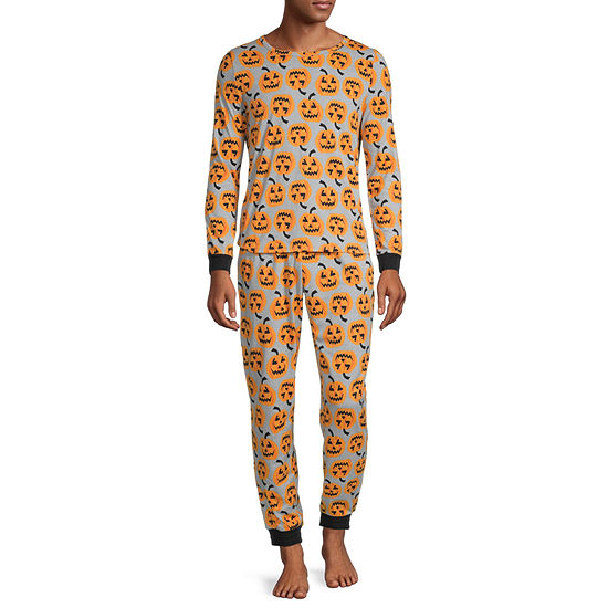 Hope & Wonder Halloween Mens 2-pc. Pant Pajama Set, Color: Pumpkin ...