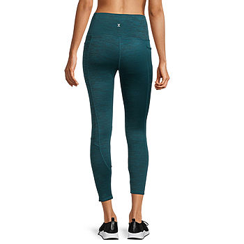 Xersion Xwarmth Fleece Womens High Rise Quick Dry 7/8 Ankle Leggings,  Color: Tahoe Teal - JCPenney