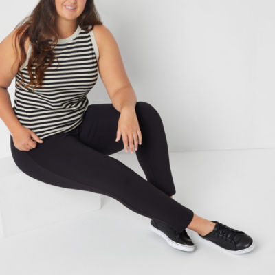 Stylus Womens Plus Skinny Mid Rise Pull-On Pant