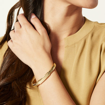 Womens 14K Gold 18 Inch Herringbone Chain Necklace