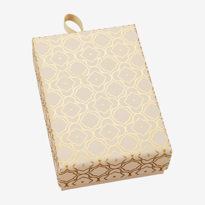 Sparkle Allure Carabiner Charm Womens White Cubic Zirconia 14K Gold Over Brass Butterfly Flower Paperclip 18 Inch Pendant Necklace