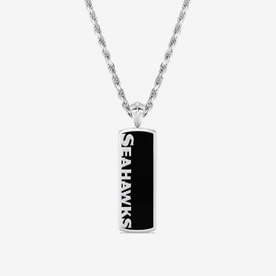 True Fans Fine Jewelry Unisex Adult 1/10 CT. T.W. Genuine Black Onyx Sterling Silver 22 Inch Pendant Necklace