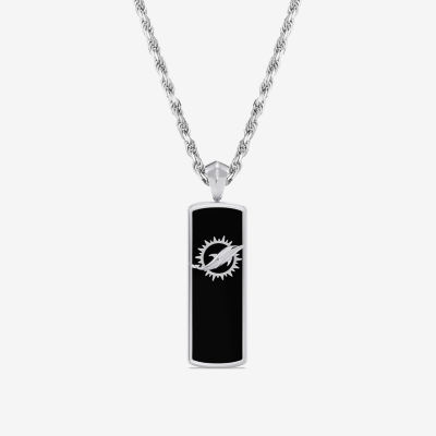 Unisex Adult 1/10 CT. T.W. Genuine Black Onyx Sterling Silver Pendant Necklace