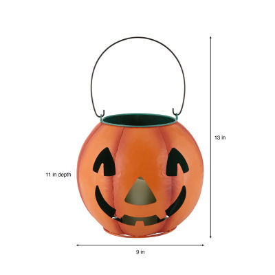 Layerings Galavanized Jack-O-Lantern Metal Halloween Pumpkin