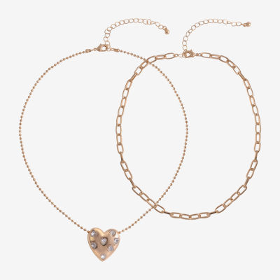 Arizona Gold Tone Womens 15 Inch Strand Necklace