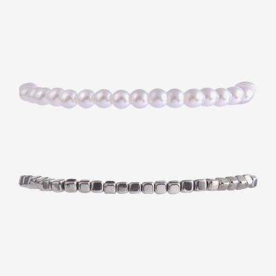 Arizona Silver Tone Womens 5-pc. Bracelet Set