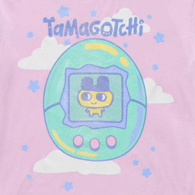 Juniors Tamagotchi Oversized Tee Womens Crew Neck Short Sleeve Graphic T-Shirt