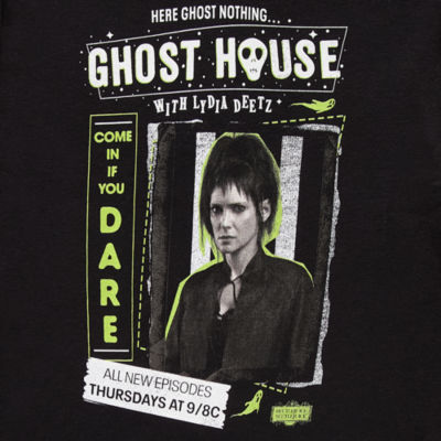 Ripple Junction Beetlejuice The Movie Ghost House Baby Tee Womens Juniors Crew Neck Short Sleeve Beetlejuice Crop Top