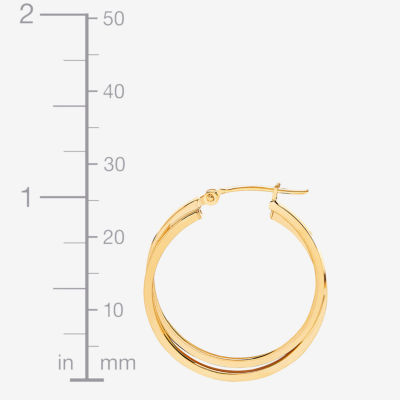 14K Gold 27.5mm Hoop Earrings