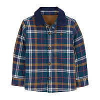 Carter's Toddler Boys Lightweight Flannel Shirt Jacket, 2t, Blue