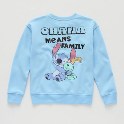 Disney Collection Little & Big Boys Crew Neck Long Sleeve Stitch Sweatshirt