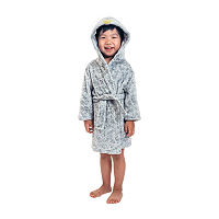 Jammers Kids Toddler Boys Knee Length Long Sleeve Robe, 3t, Gray