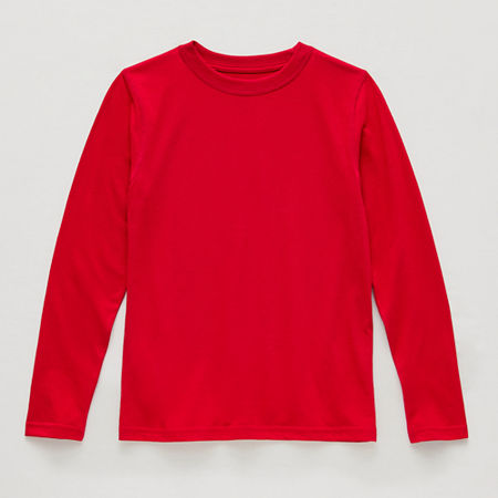 Thereabouts Little & Big Boys Crew Neck Long Sleeve T-Shirt, Large (14-16), Red