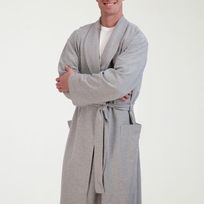 Hanes Mens Waffle Long Sleeve Length Robe