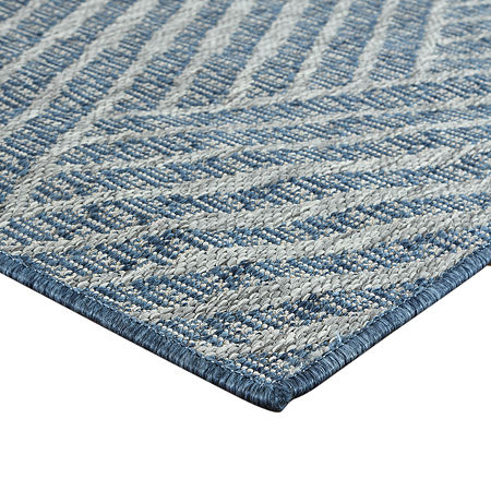 Amer Rugs Maryland Abbel Geometric Loomed Indoor Outdoor Rectangular Area Rug, One Size, Blue