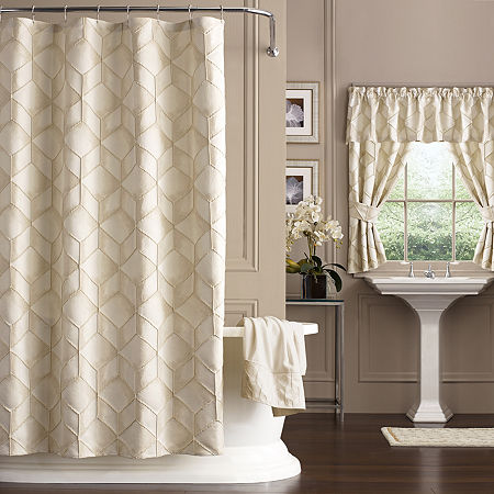 Queen Street Helene Shower Curtain, One Size, Beige